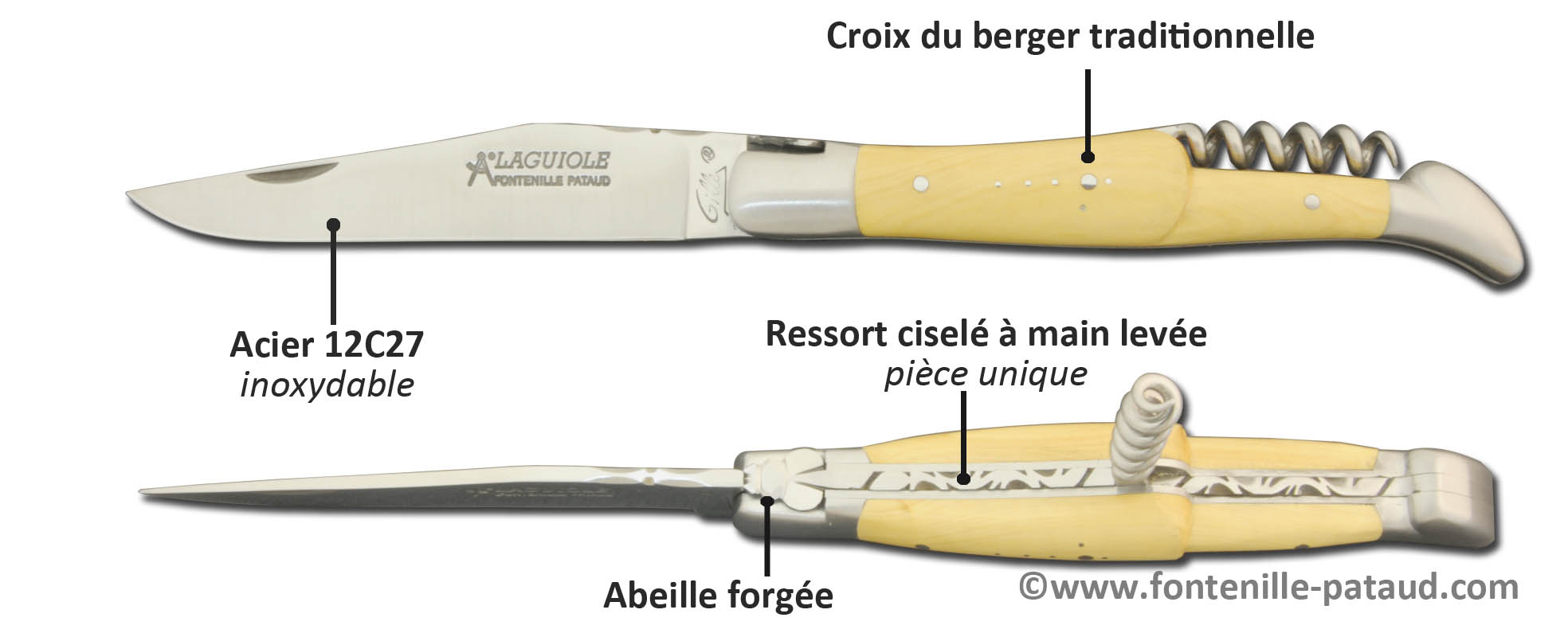 Couteau Laguiole avec tire-bouchon